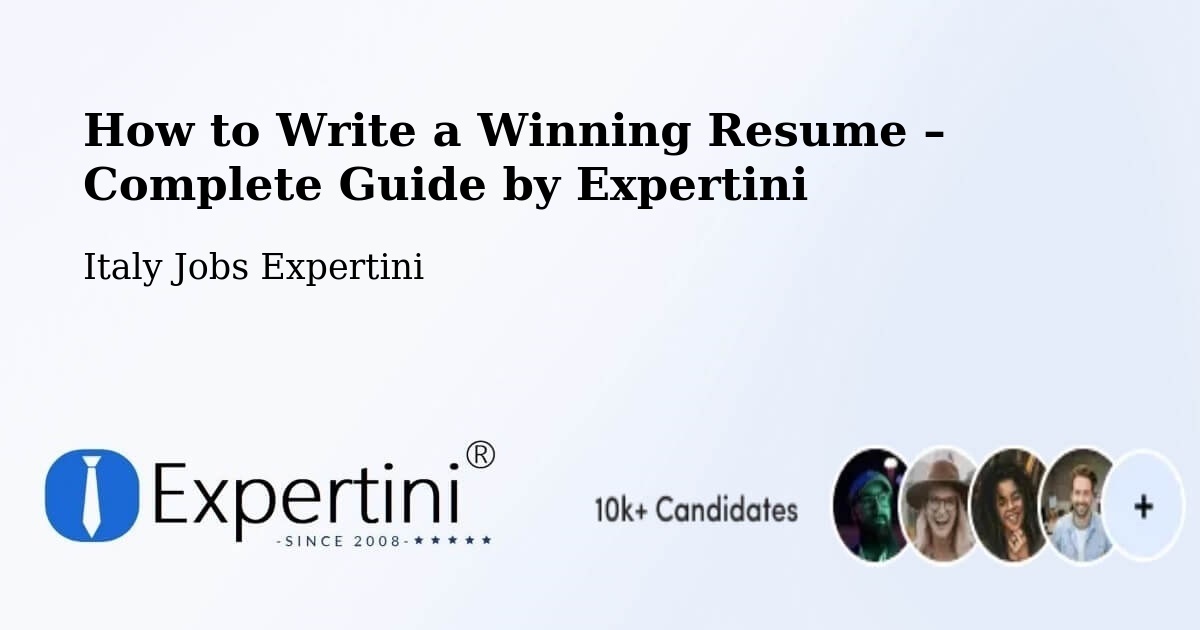 Resume Writing Guide for Job Seekers – Castro - Castro, Italy Jobs Expertini